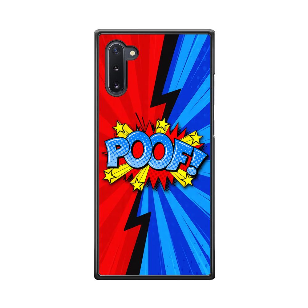 Comic Poof Icon Samsung Galaxy Note 10 Case-Rubber Black (2D Case)-Oxvistore
