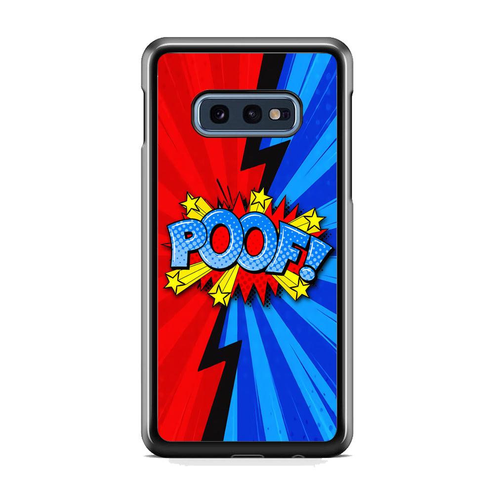 Comic Poof Icon Samsung Galaxy S10E Case-Rubber Black (2D Case)-Oxvistore
