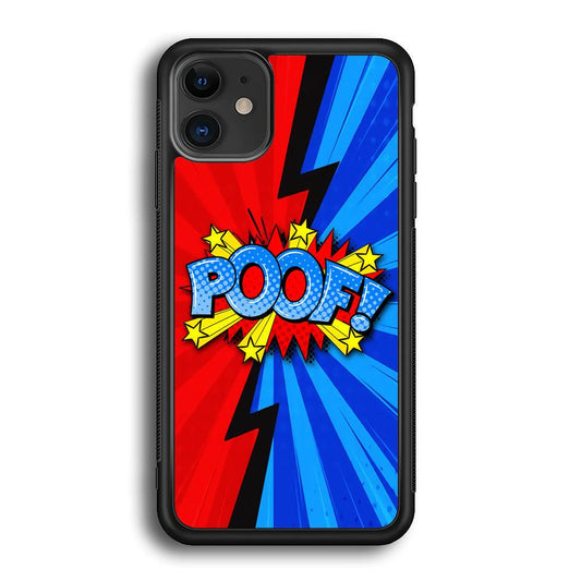 Comic Poof Icon iPhone 11 Case-Rubber Black (2D Case)-Oxvistore