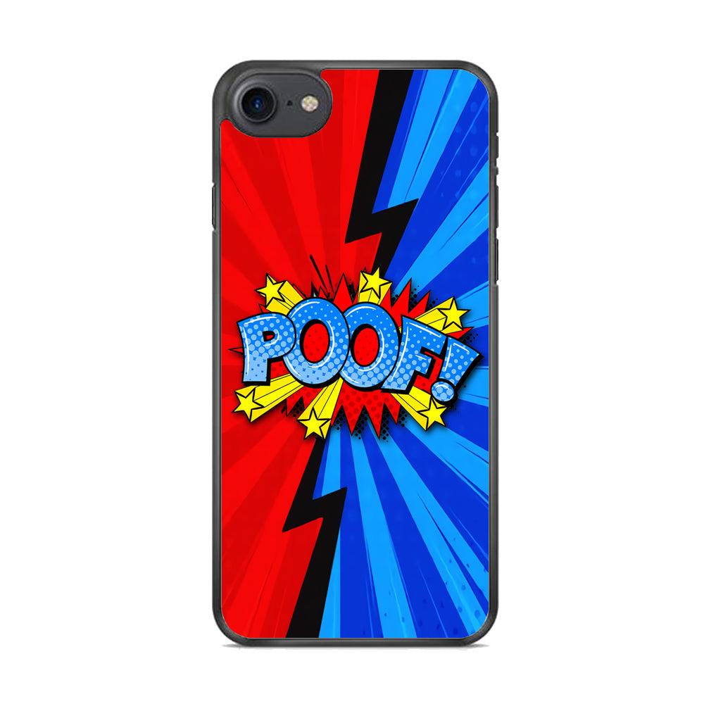 Comic Poof Icon iPhone 7 Case-Rubber Black (2D Case)-Oxvistore