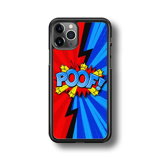 Comic Poof Icon iPhone 11 Pro Case-Rubber Black (2D Case)-Oxvistore