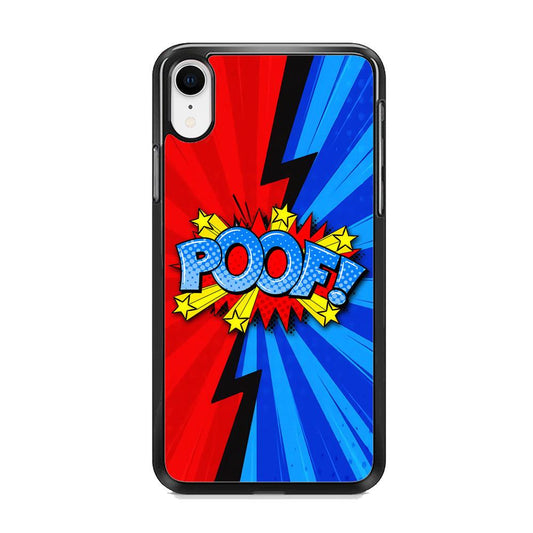 Comic Poof Icon iPhone XR Case-Rubber White (2D Case)-Oxvistore