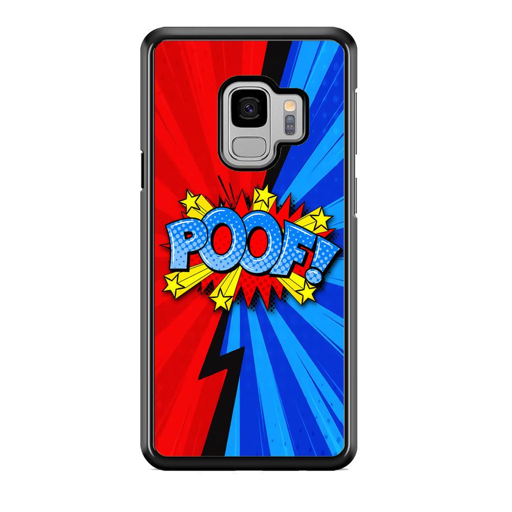 Comic Poof Icon Samsung Galaxy S9 Case-Rubber White (2D Case)-Oxvistore