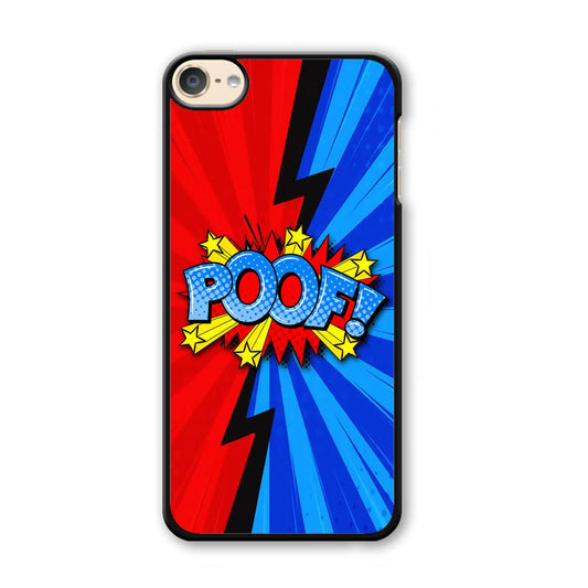 Comic Poof Icon iPod Touch 6 Case-Plastic Black (2D Case)-Oxvistore