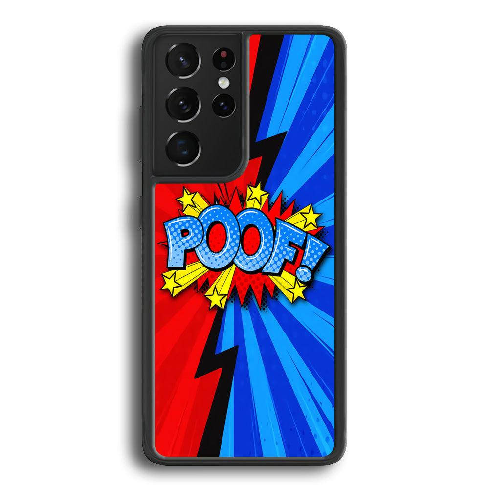 Comic Poof Icon Samsung Galaxy S23 Ultra Case-Rubber Black (2D Case)-Oxvistore