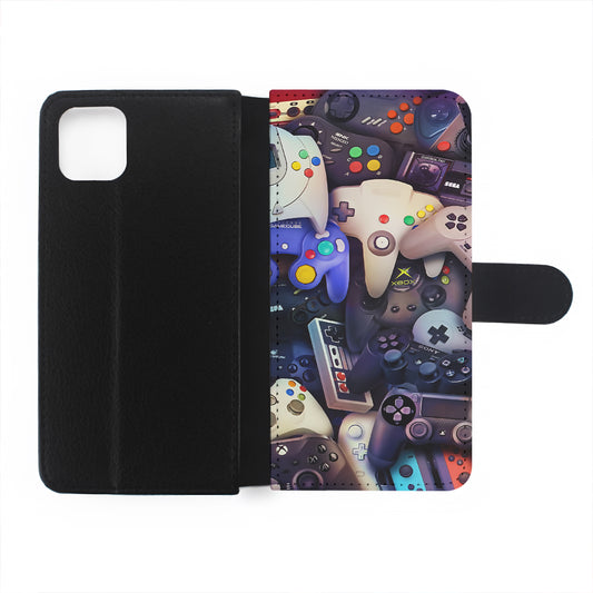 Console Controller Game Retro Flip Wallet Phone Case