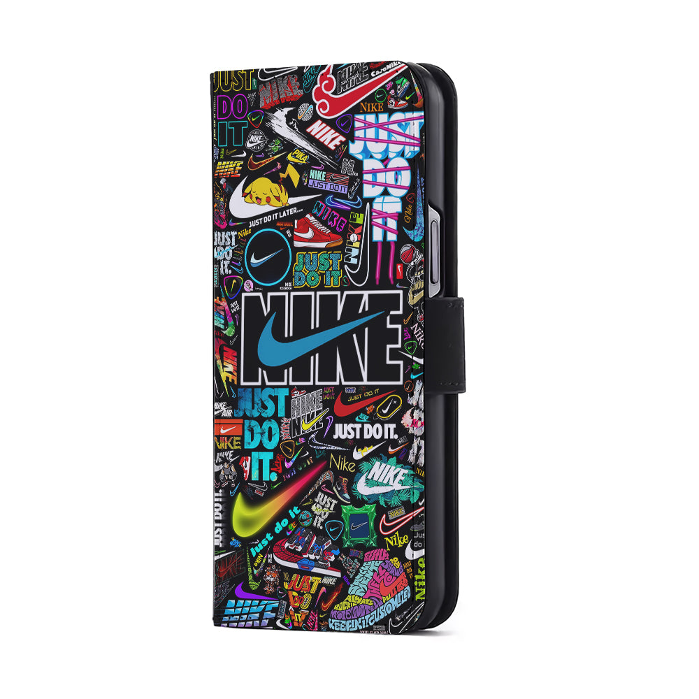 Cool Nike Logo Art Flip Wallet Phone Case