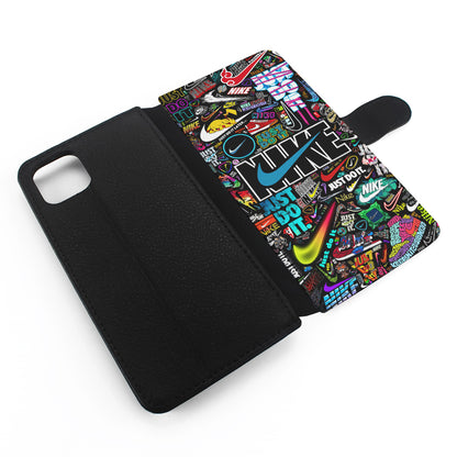 Cool Nike Logo Art Flip Wallet Phone Case