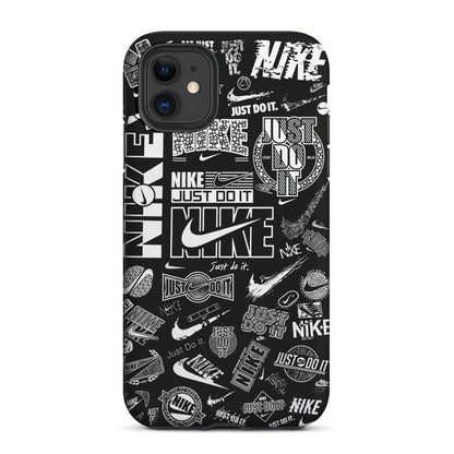 Cool Nike Logo Black White 2 in 1 Tough Phone Case