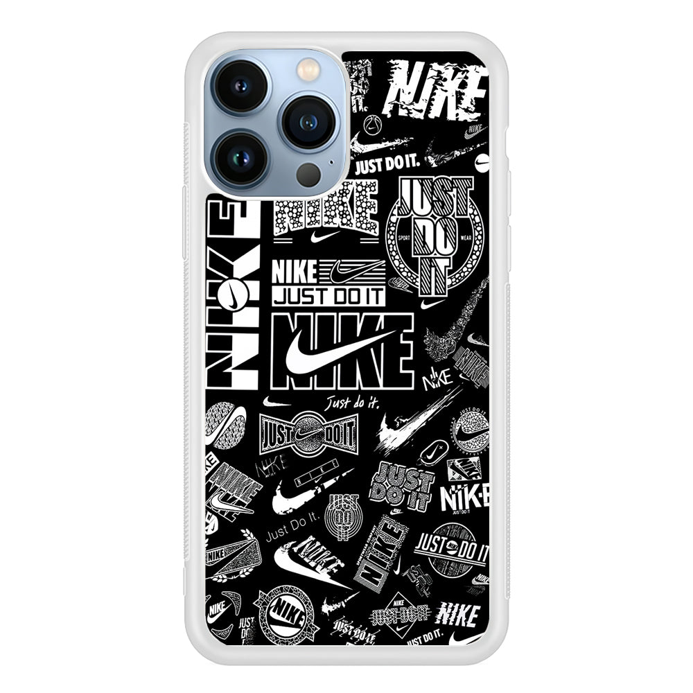 Cool Nike Logo Black White 2D Rubber Phone Case