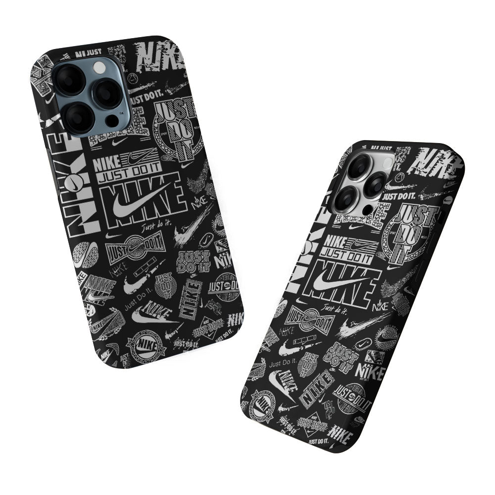 Cool Nike Logo Black White 2 in 1 Tough Phone Case