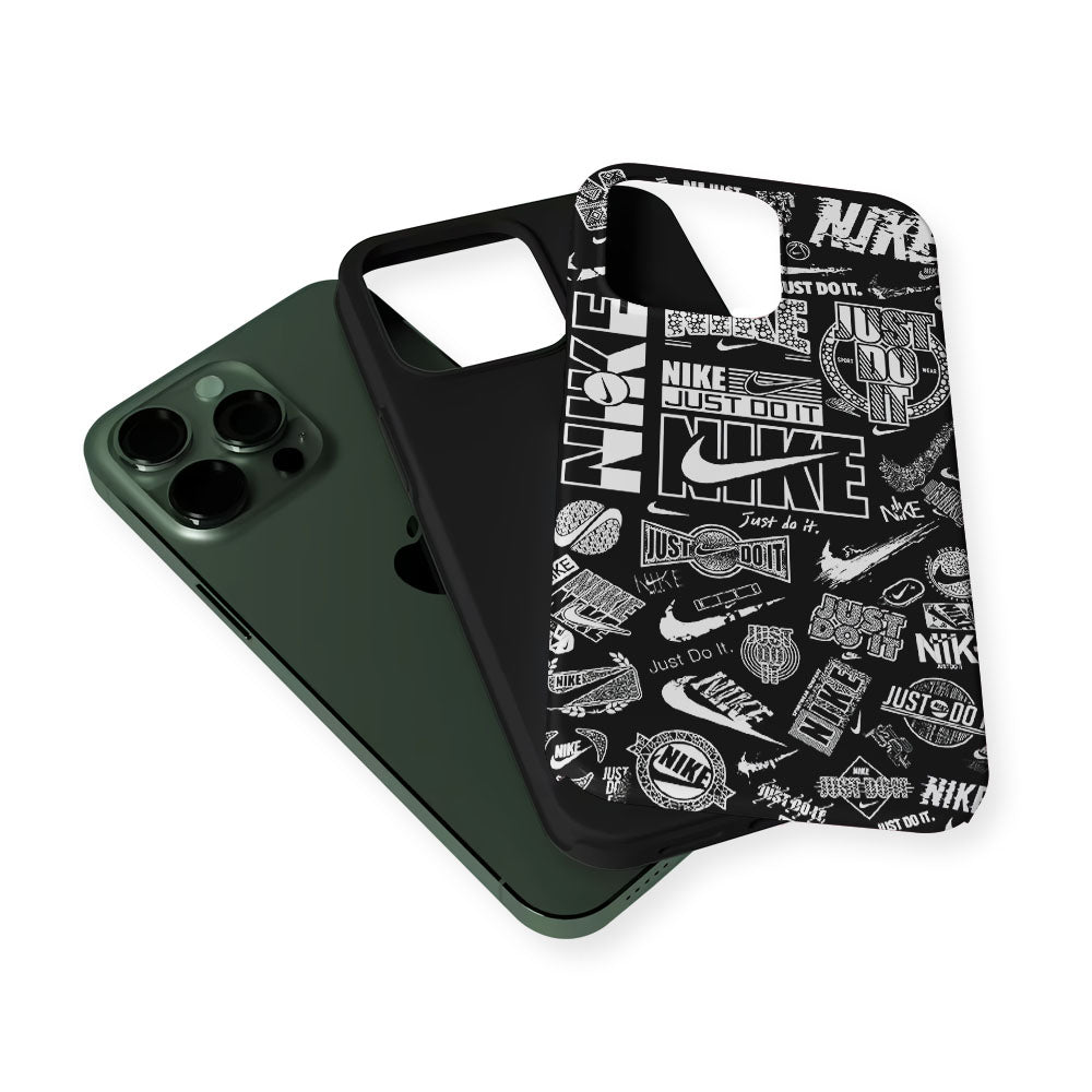 Cool Nike Logo Black White 2 in 1 Tough Phone Case