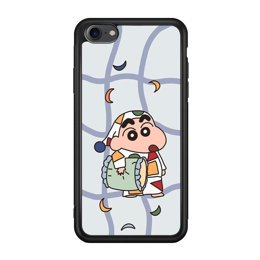 Crayon Shinchan Night to Take a Rest iPhone 7 Case-Rubber Black (2D Case)-Oxvistore