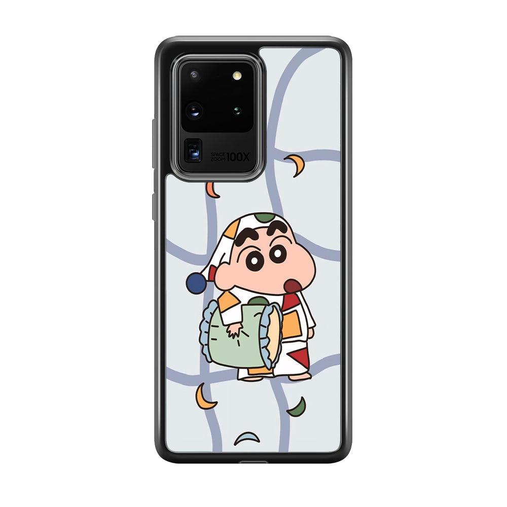 Crayon Shinchan Night to Take a Rest Samsung Galaxy S20 Ultra Case-Rubber Black (2D Case)-Oxvistore