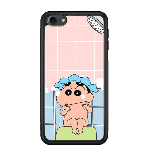 Crayon Shinchan Shower Time iPod Touch 6 Case-Rubber Black (2D Case)-Oxvistore