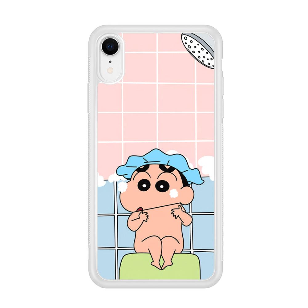 Crayon Shinchan Shower Time iPhone XR Case-Oxvistore