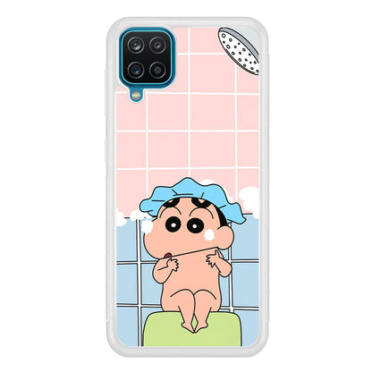 Crayon Shinchan Shower Time Samsung Galaxy A12 Case-Oxvistore