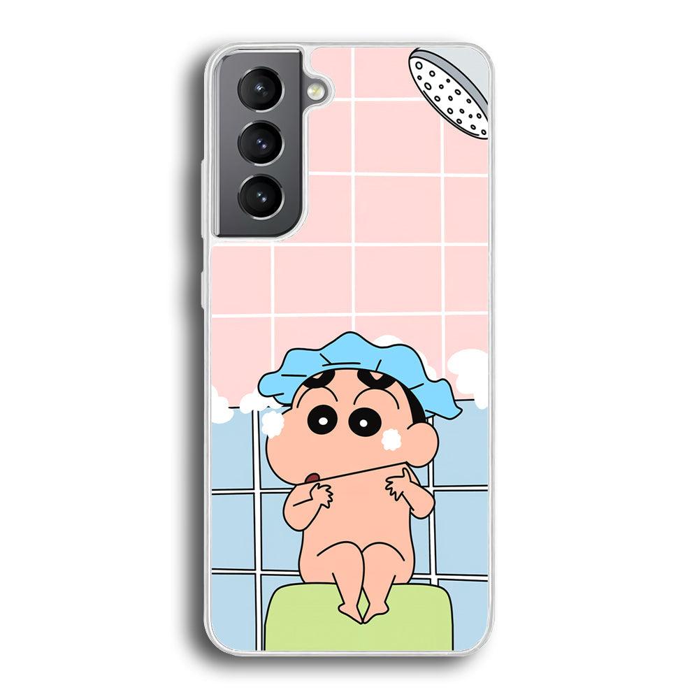 Crayon Shinchan Shower Time Samsung Galaxy S21 Case-Oxvistore