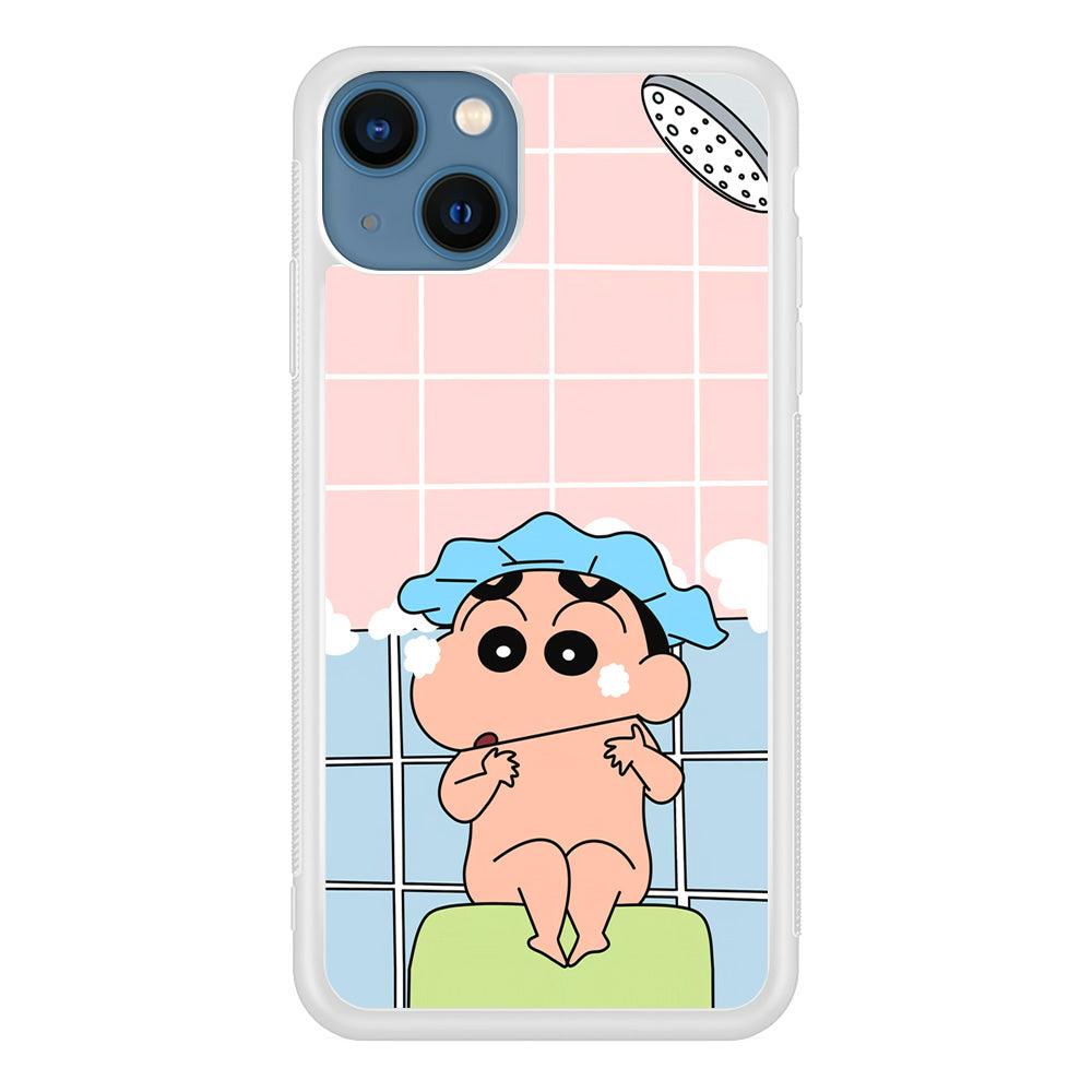 Crayon Shinchan Shower Time iPhone 13 Case-Oxvistore