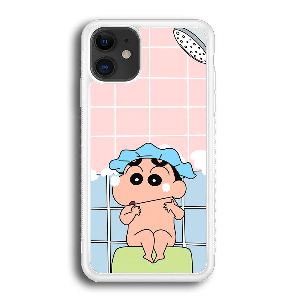 Crayon Shinchan Shower Time iPhone 12 Case-Oxvistore