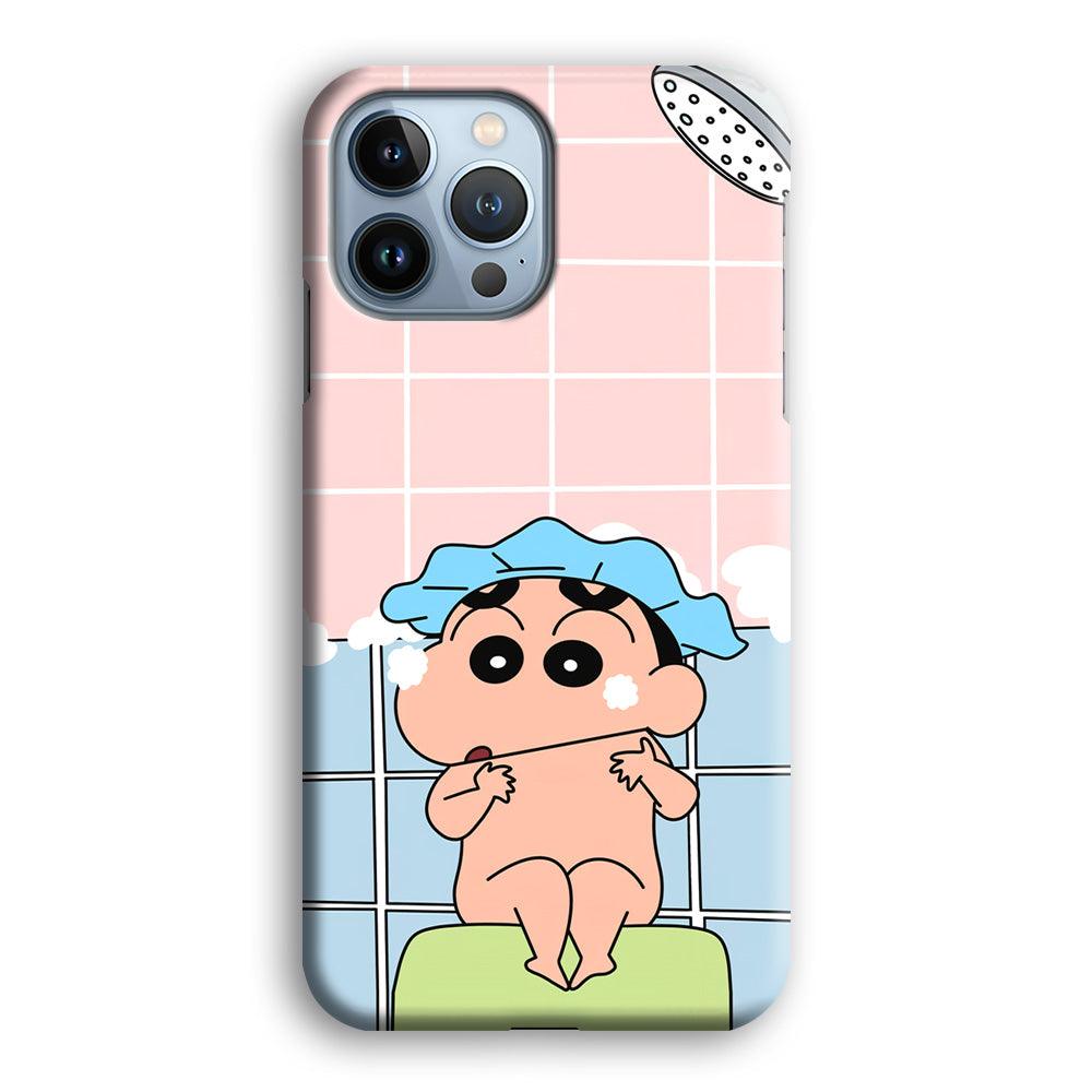 Crayon Shinchan Shower Time iPhone 15 Pro Case-Oxvistore