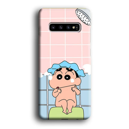 Crayon Shinchan Shower Time Samsung Galaxy S10 Plus Case-Oxvistore