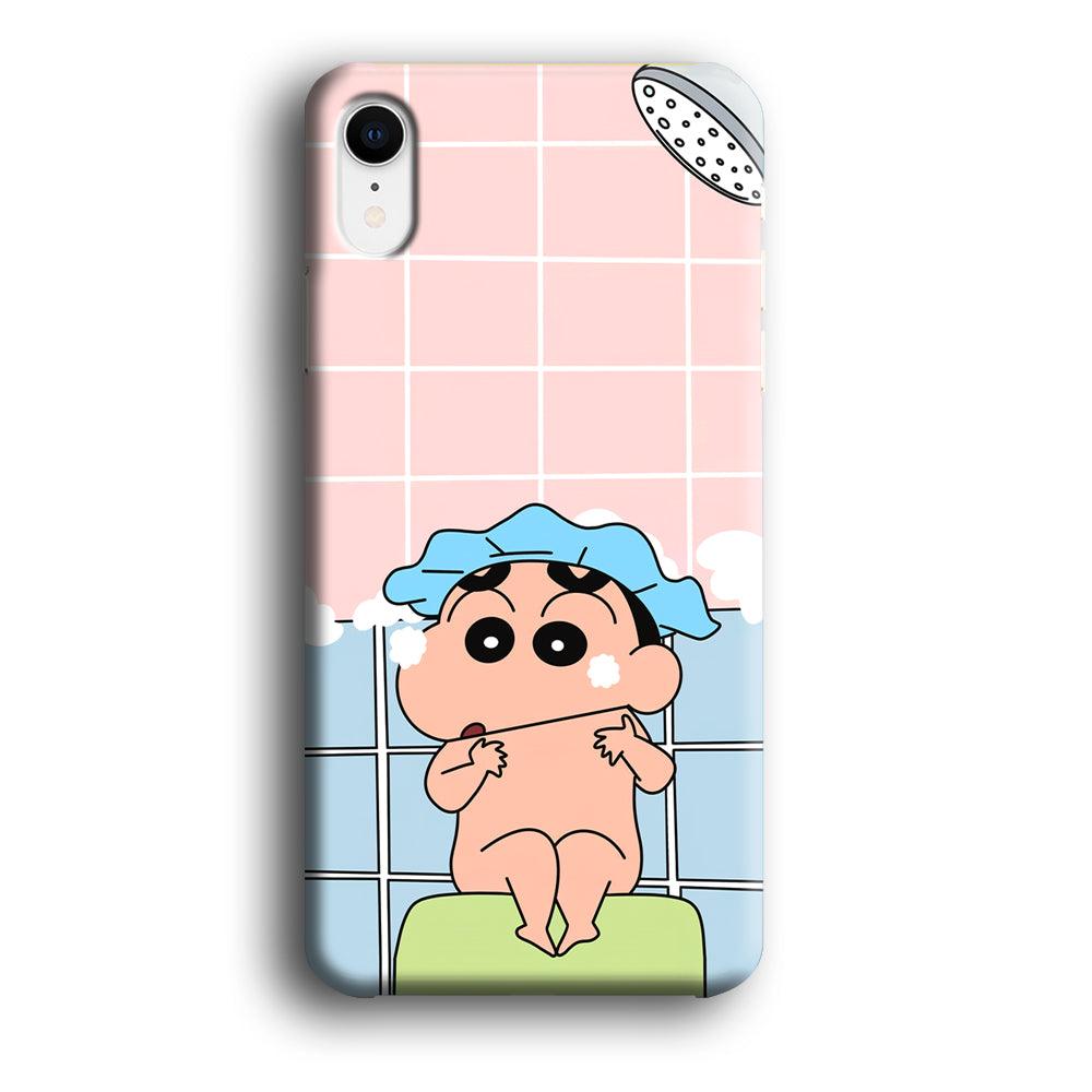 Crayon Shinchan Shower Time iPhone XR Case-Oxvistore