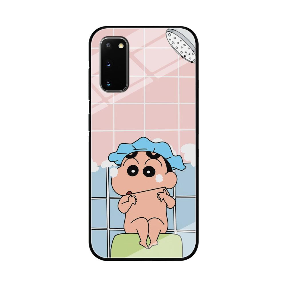 Crayon Shinchan Shower Time Samsung Galaxy S20 Case-Oxvistore