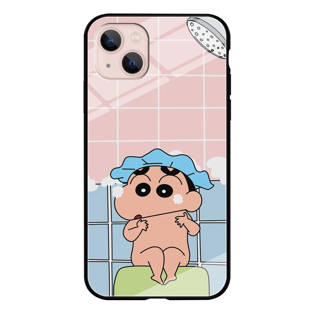 Crayon Shinchan Shower Time iPhone 13 Case-Oxvistore