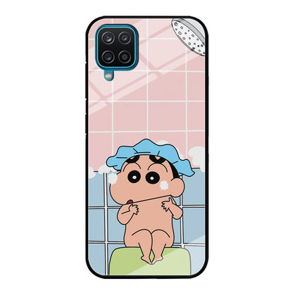 Crayon Shinchan Shower Time Samsung Galaxy A12 Case-Oxvistore