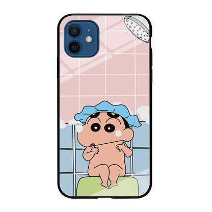 Crayon Shinchan Shower Time iPhone 12 Case-Oxvistore