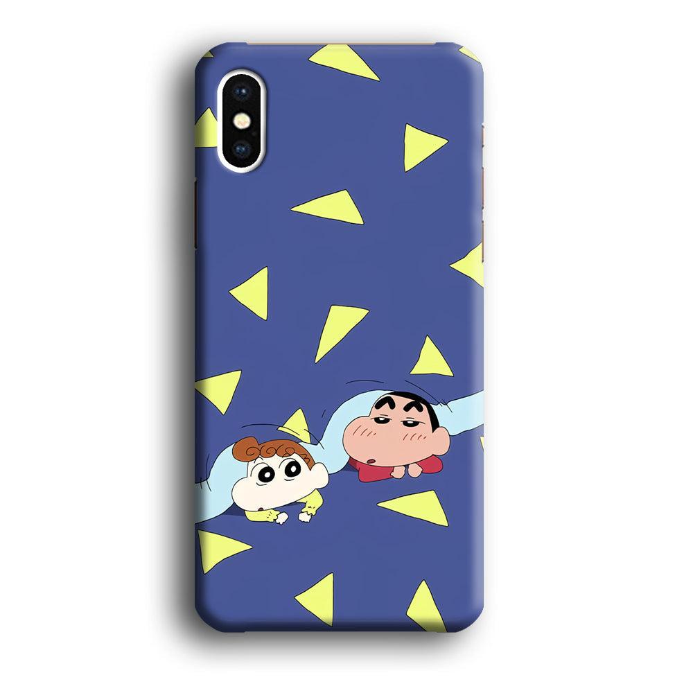 Crayon Shinchan Time to Sleep iPhone X Case-Oxvistore