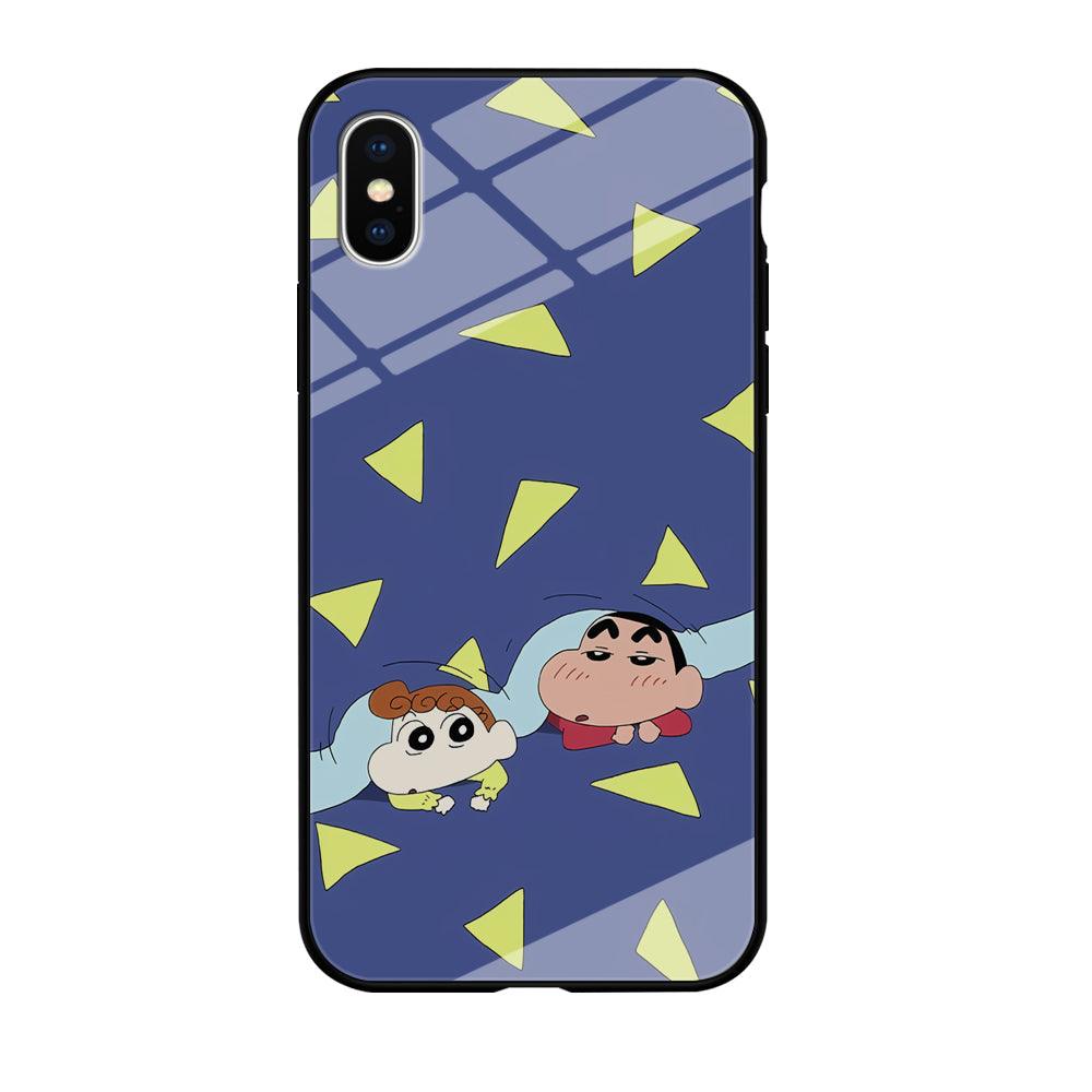 Crayon Shinchan Time to Sleep iPhone X Case-Oxvistore