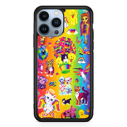 Cute Animal Cartoon Rainbow Pattern 2D Rubber Phone Case