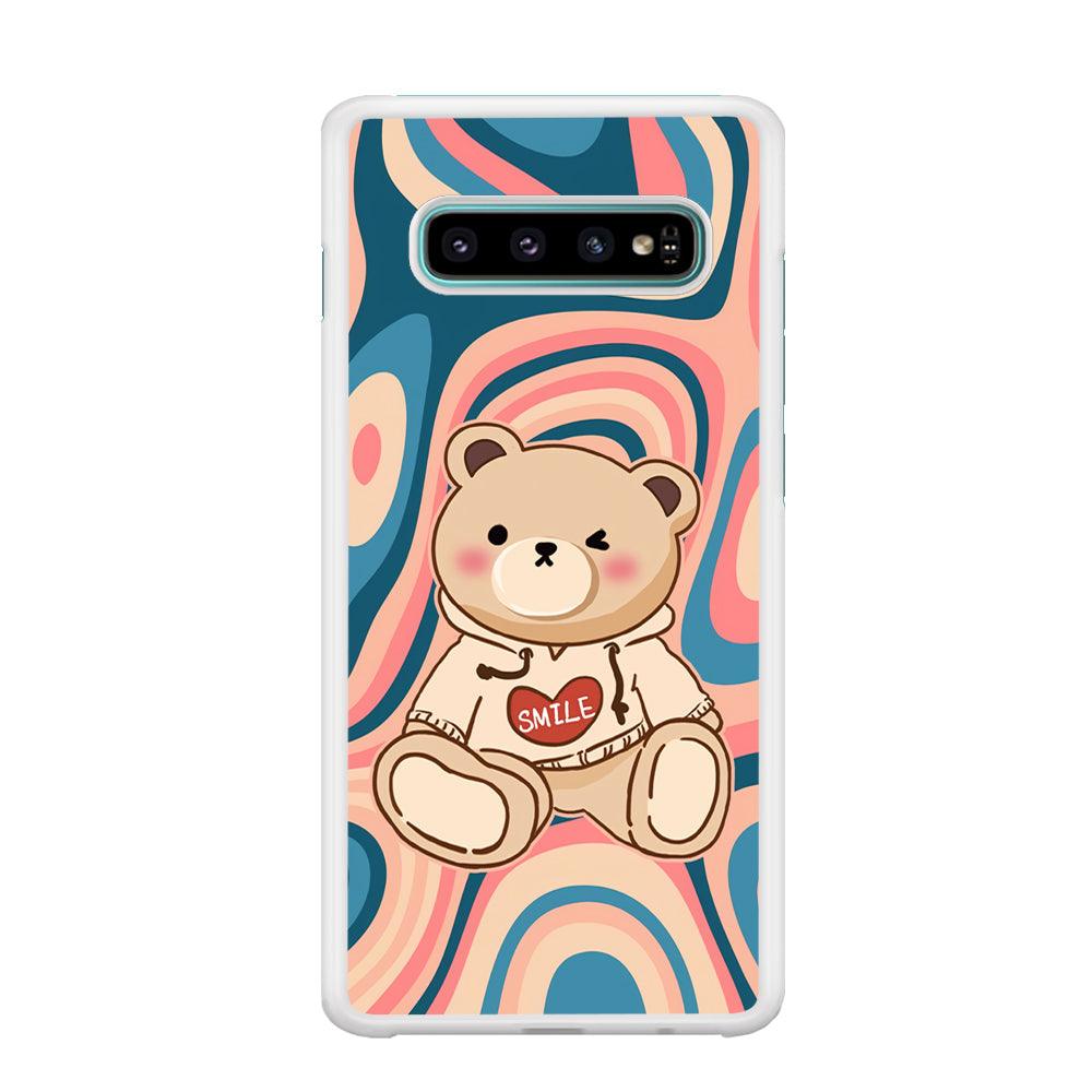 Cute Bear with Hoodie Samsung Galaxy S10 Case-Oxvistore