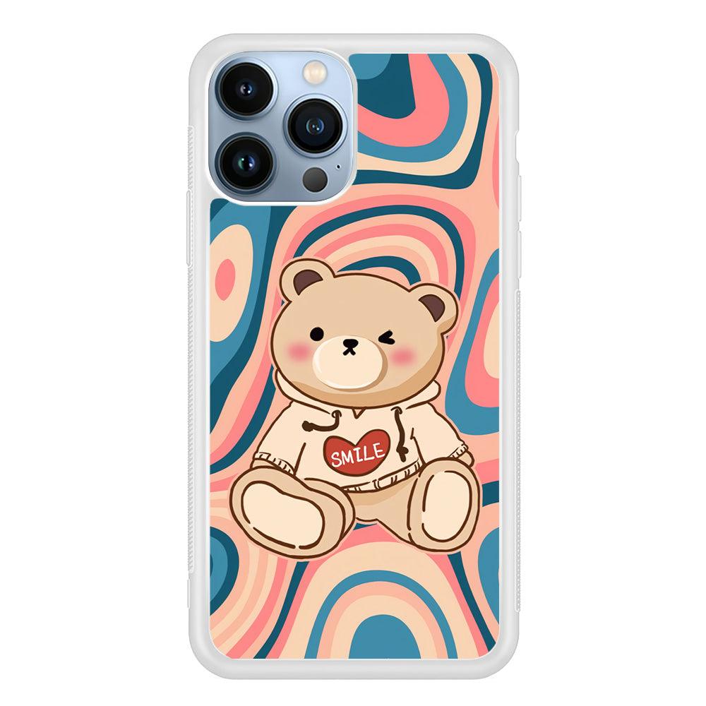 Cute Bear with Hoodie iPhone 14 Pro Max Case-Oxvistore