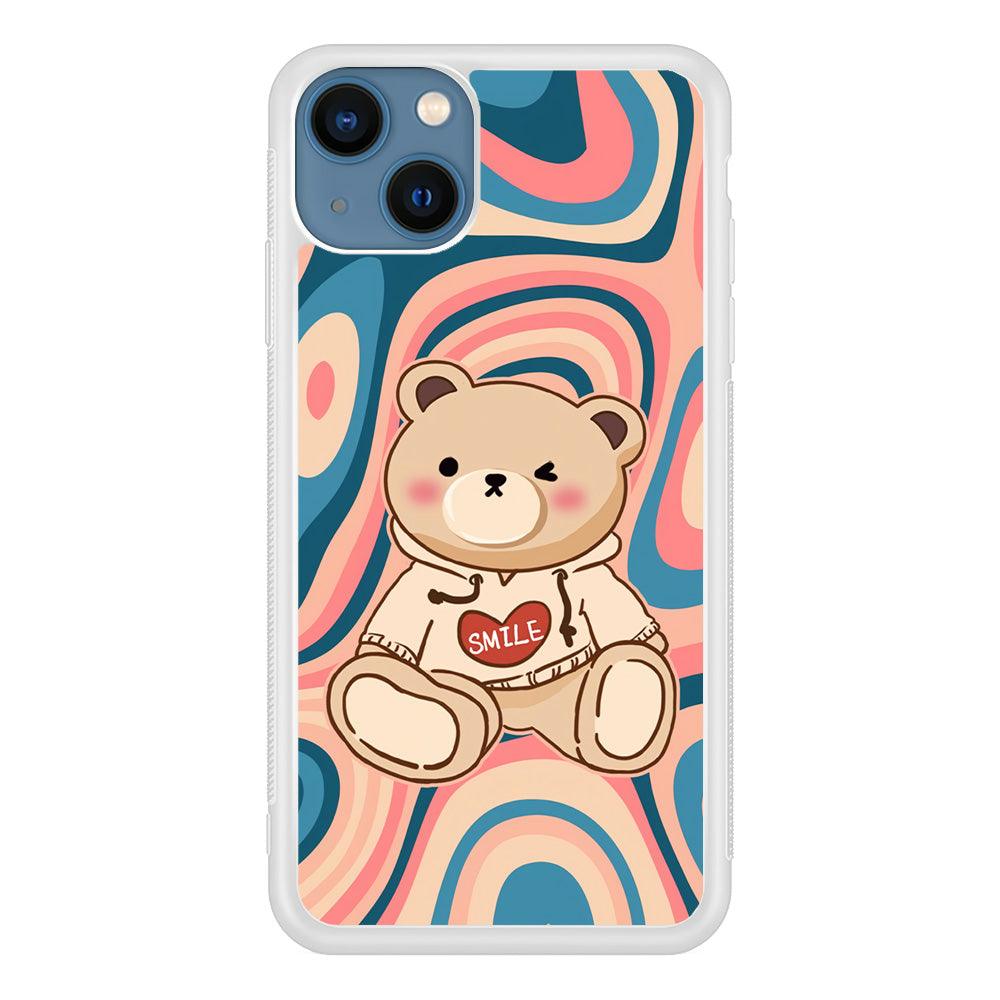 Cute Bear with Hoodie iPhone 15 Plus Case-Oxvistore