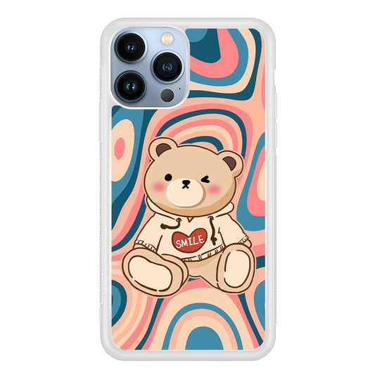 Cute Bear with Hoodie iPhone 15 Pro Case-Oxvistore