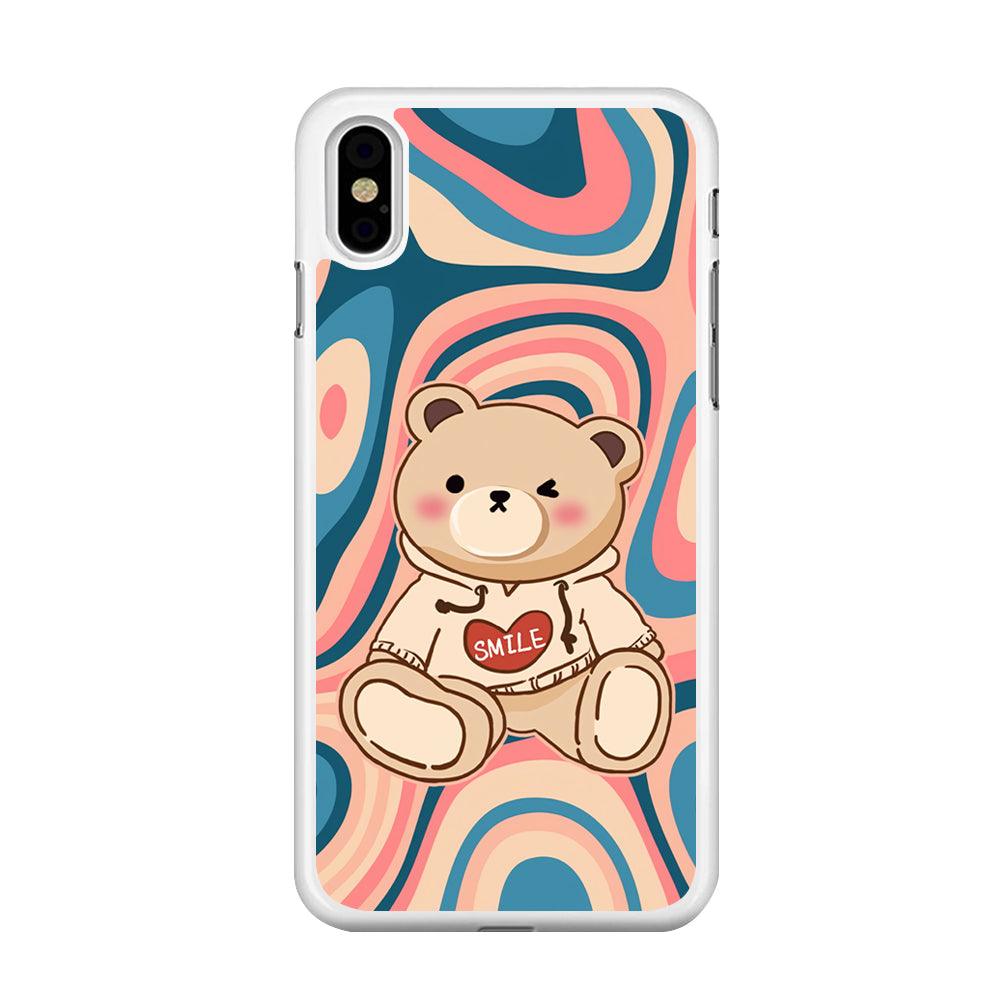 Cute Bear with Hoodie iPhone X Case-Oxvistore