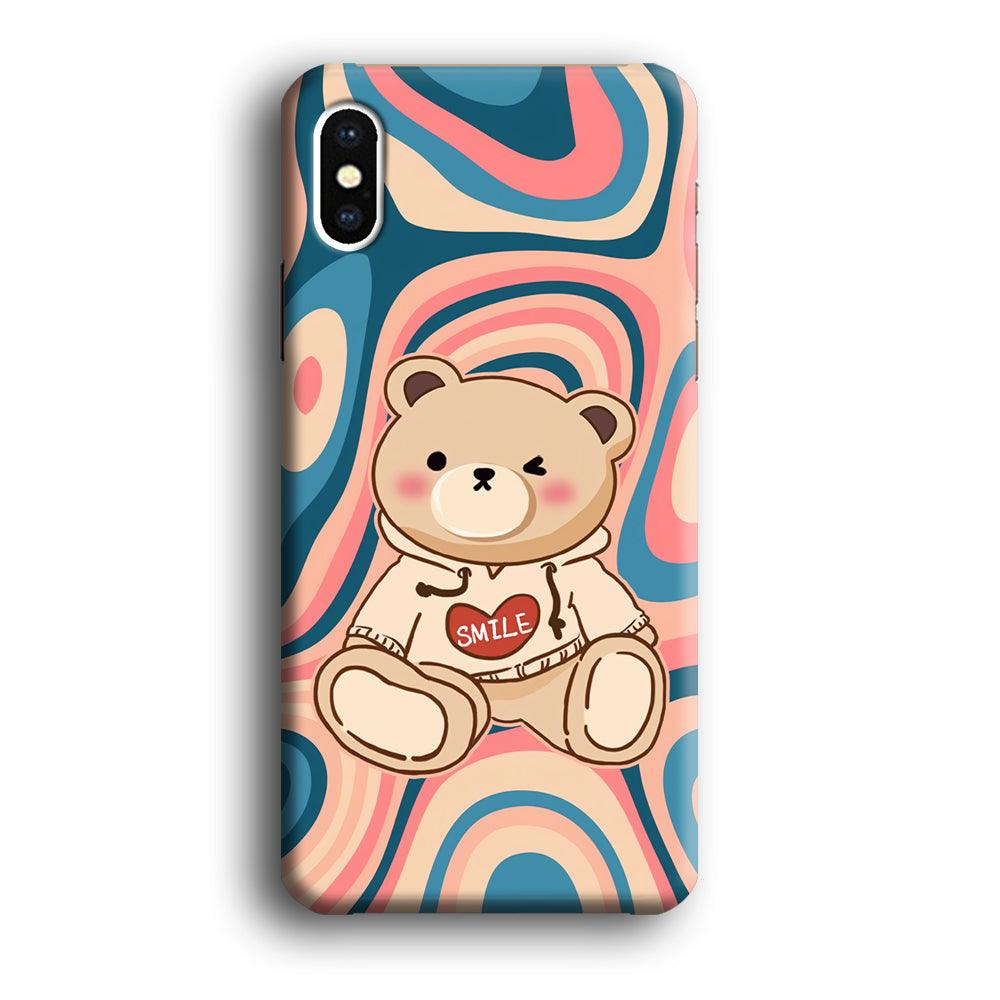 Cute Bear with Hoodie iPhone X Case-Oxvistore