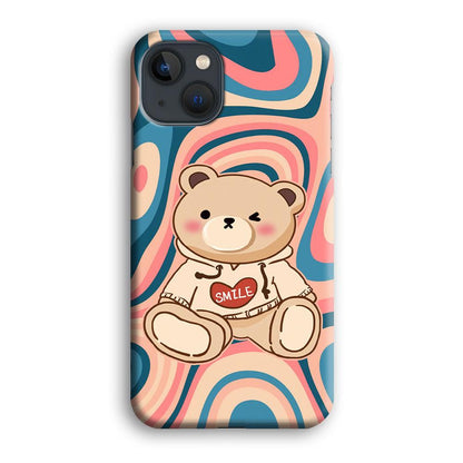 Cute Bear with Hoodie iPhone 15 Plus Case-Oxvistore