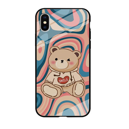 Cute Bear with Hoodie iPhone X Case-Oxvistore