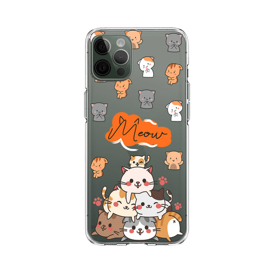 Cute Cat Meow Clear Soft Case