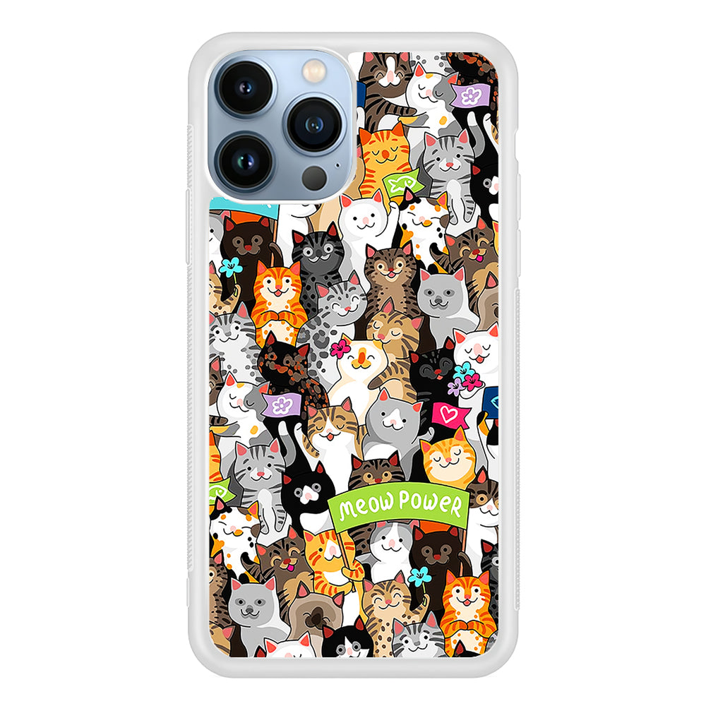 Cute Cats Meow Power 2D Rubber Phone Case