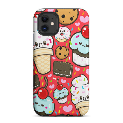 Cute Desserts Cupcake 2 in 1 Tough Phone Case