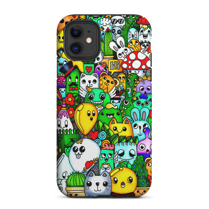 Cute Doodle Art Colorful 2 in 1 Tough Phone Case