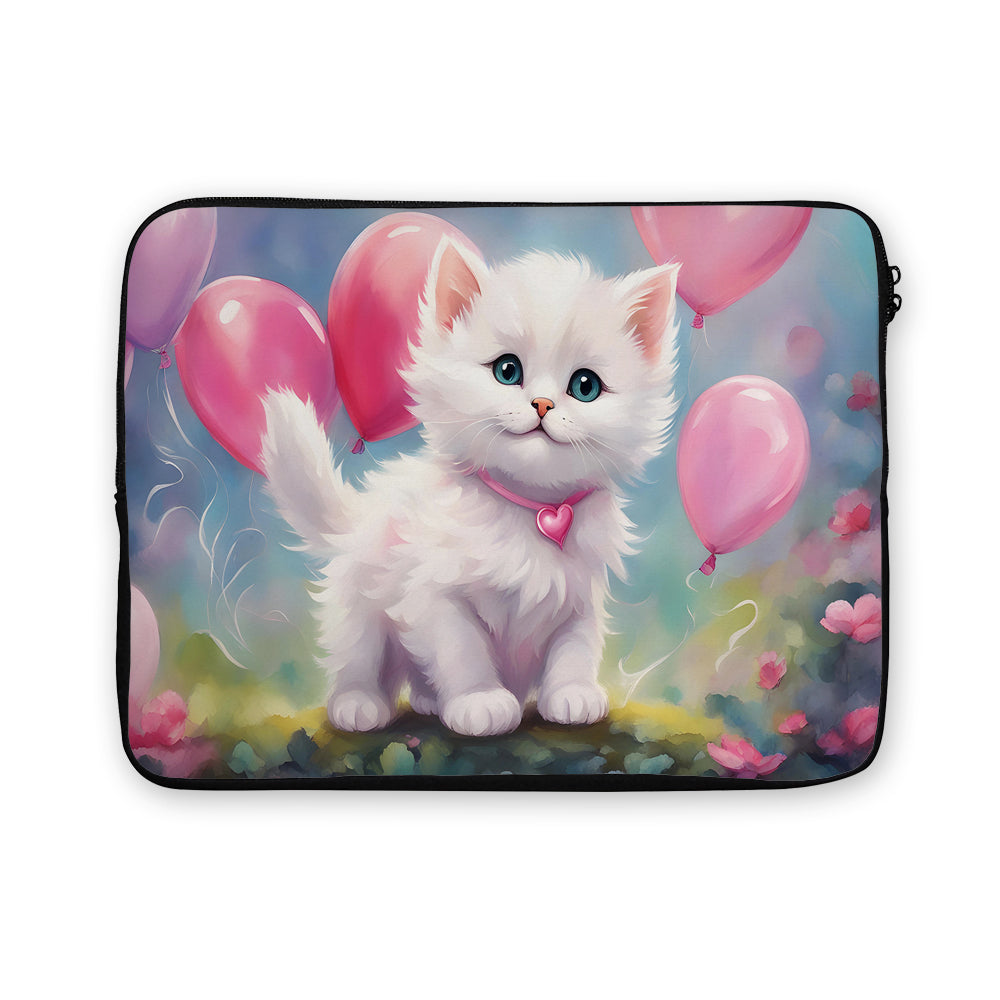 Cute Fluffy Kitten Cat Laptop Sleeve Protective Cover