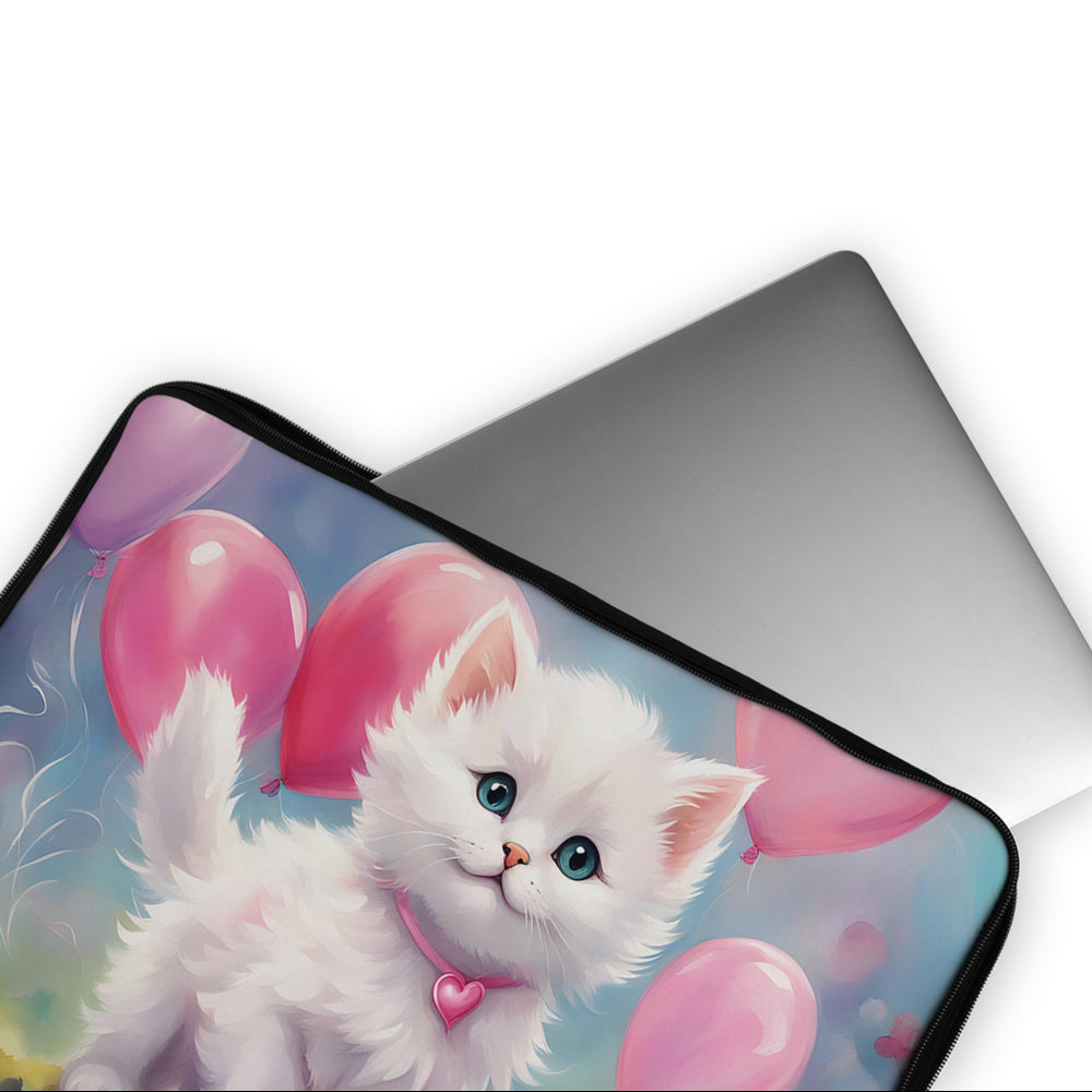 Cute Fluffy Kitten Cat Laptop Sleeve Protective Cover