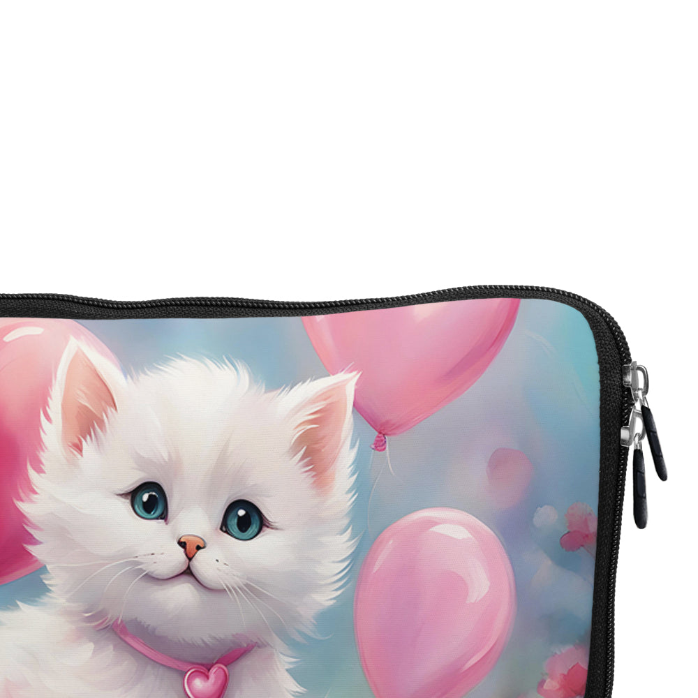 Cute Fluffy Kitten Cat Laptop Sleeve Protective Cover