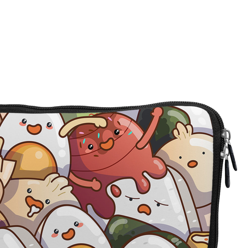 Cute Food Doodle Kawaii Laptop Sleeve Protective Cover